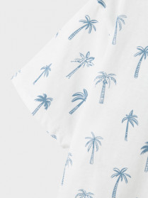 NAME IT T-shirt Valther Bright White Palm Trees